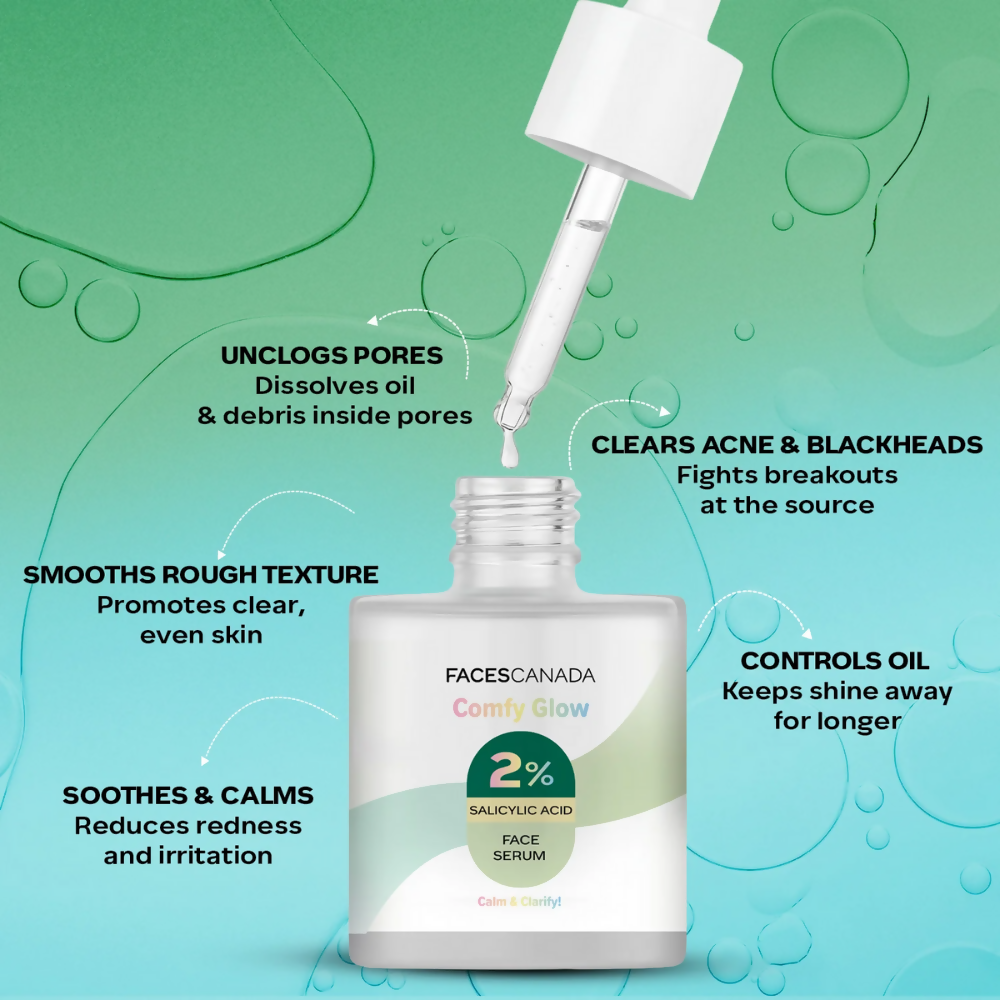 Faces Canada Comfy Glow 2% Salicylic Acid Face Serum - Distacart