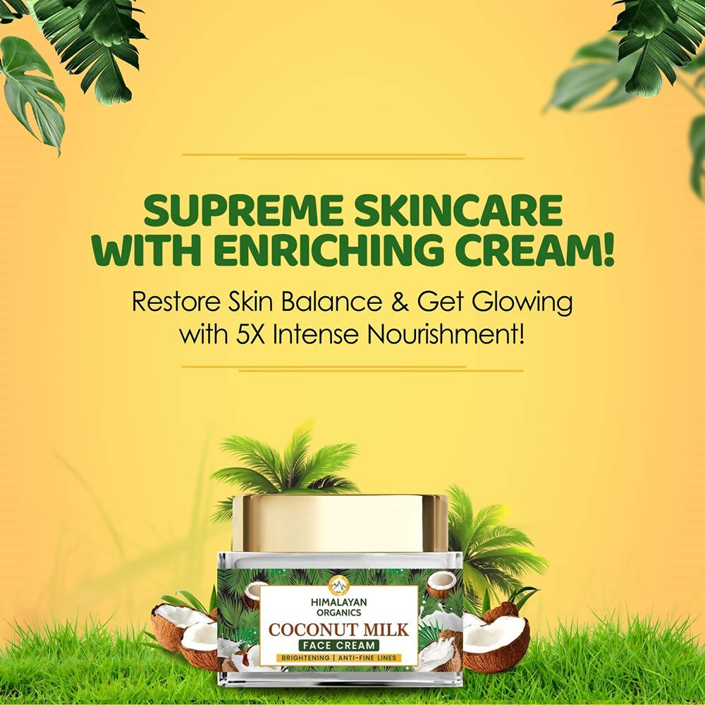 Himalayan Organics Coconut Milk Brightening And Anti-Fine Lines Face Cream