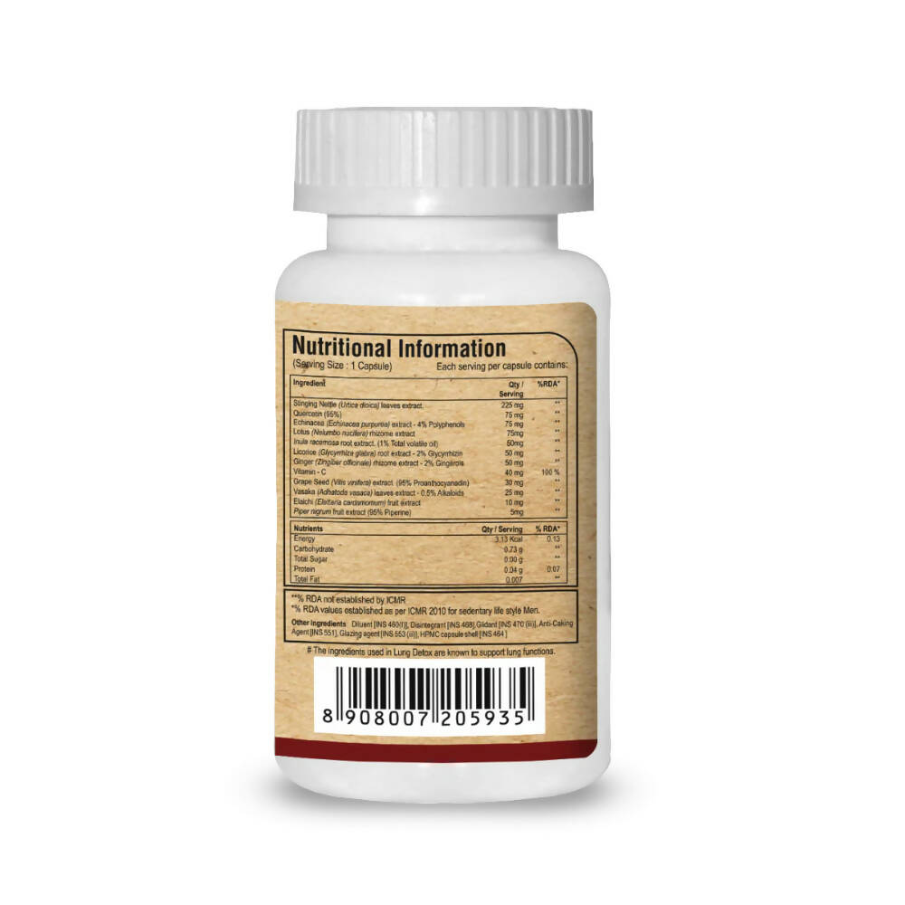 Pure Nutrition Lung Detox Veg Capsules - Distacart