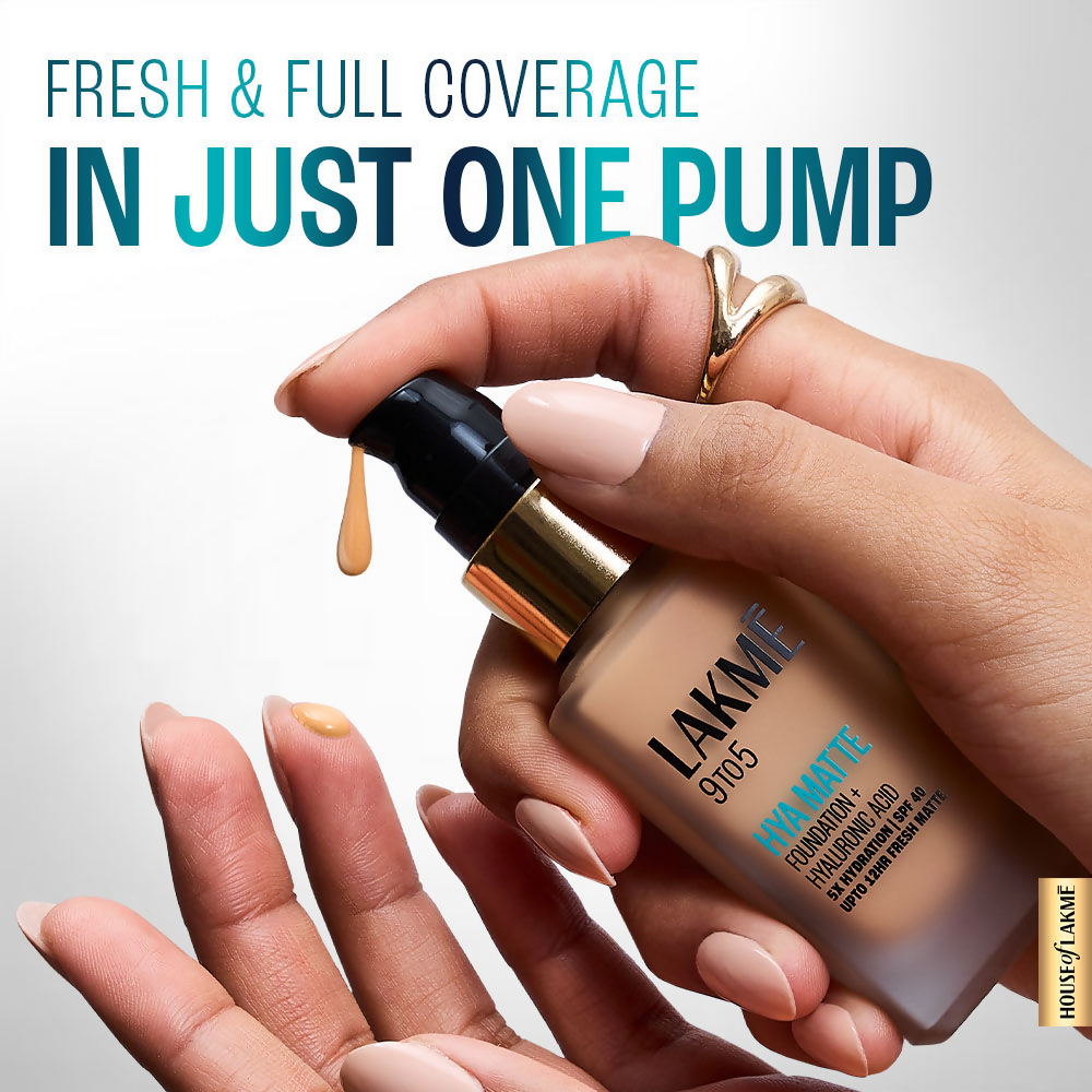 Lakme 9to5 Hya Matte Foundation + Hyaluronic Acid - Warm Creme