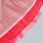 Pink Cow Fashions Golden & Pink Ghagra Choli With Frill