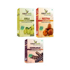 Forest Herbs 100% Natural Organic Amla, Reetha, Shikakai Powder Combo