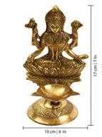 Spillbox Gold-Toned Brass Lakshmi Diya Pooja Essential