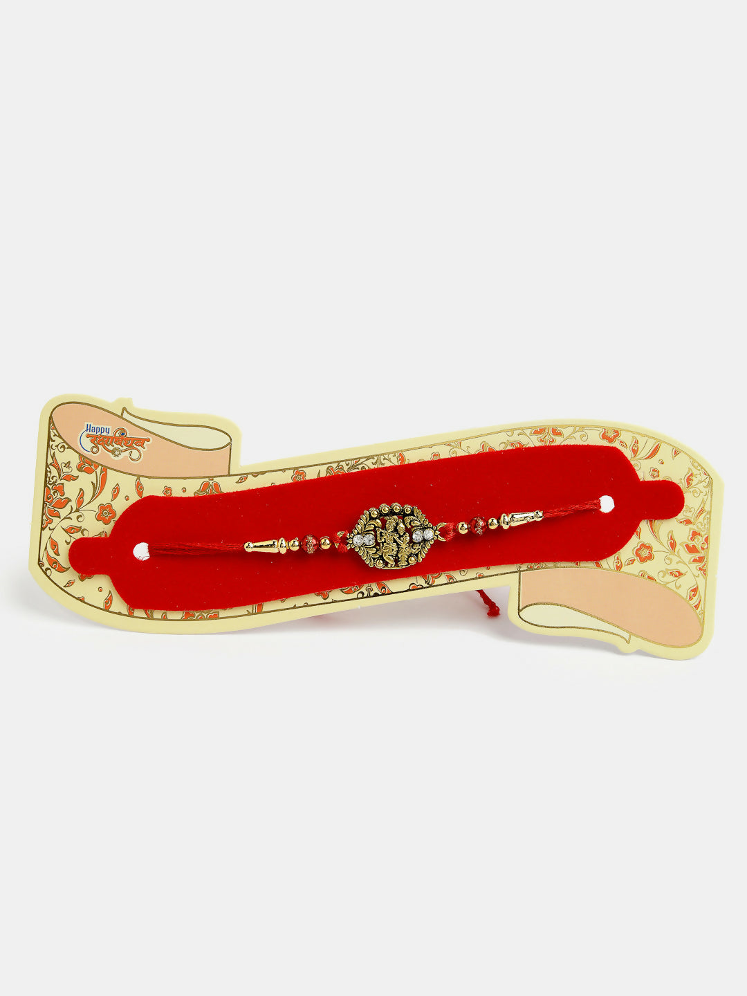 NVR Men Set of 4 Multicolor Radha Krishna & Peacock Design Rakhi With Roli Chawal & Chocolate - Distacart