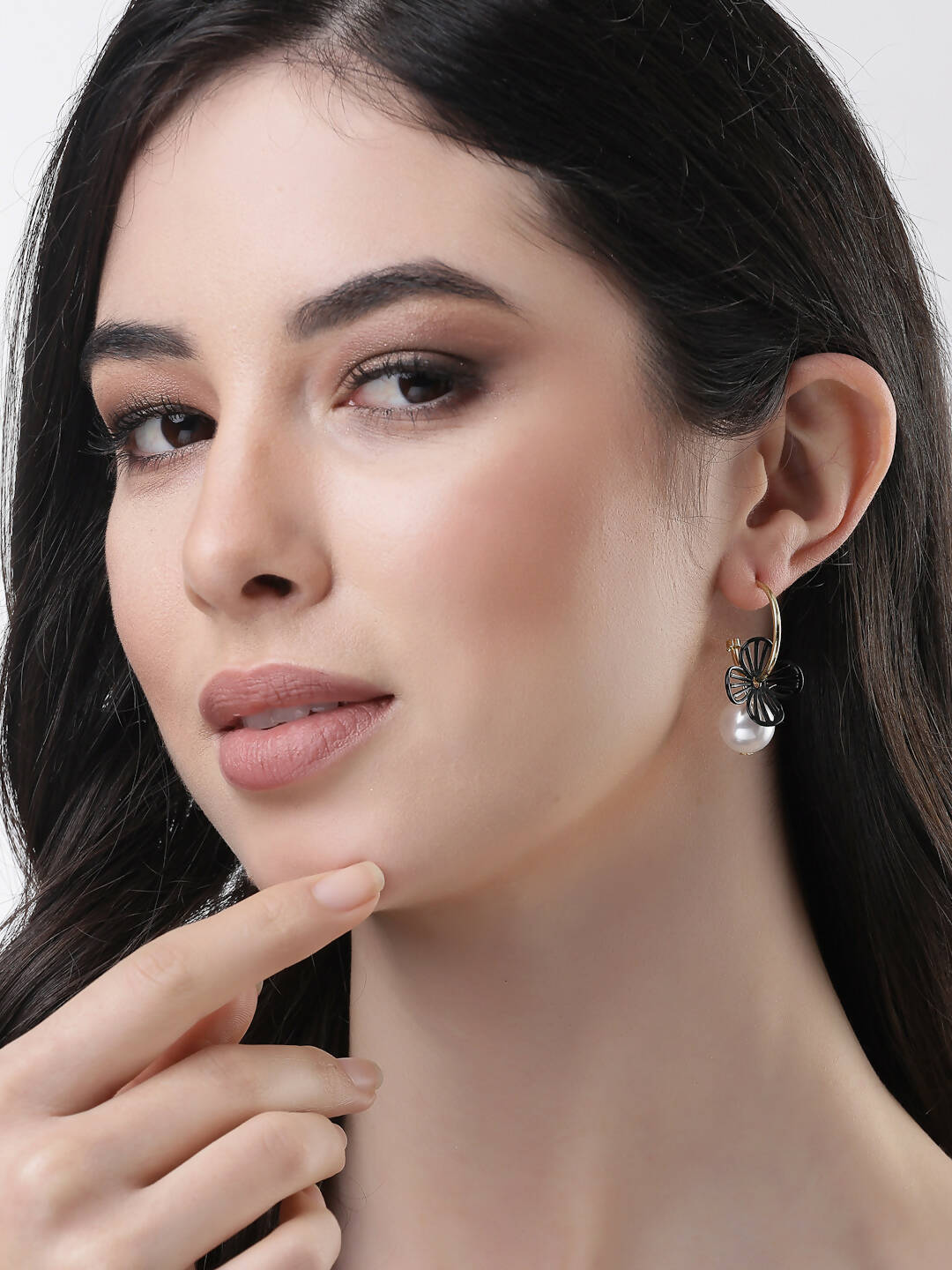 NVR Women Gold-Toned Teardrop Shaped Drop Earrings - Distacart