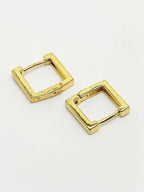 NVR Men's Gold Plated Geomatric Shaped Hoop Earrings - Distacart