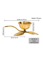 Spillbox Gold-Toned Brass 3 leaf Nanda Pooja Essential