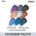 Insight Cosmetics 9 Color Eyeshadow Pallate - Smoky - Distacart