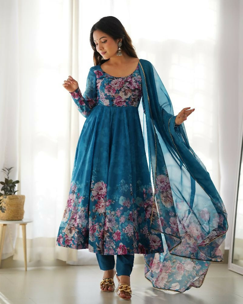 Joban Fashion Rama Kurta Set Organza Sequin Embroidery Work - Distacart