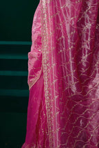 Joban Fashion Pink Net Party Wear Sarees - Distacart