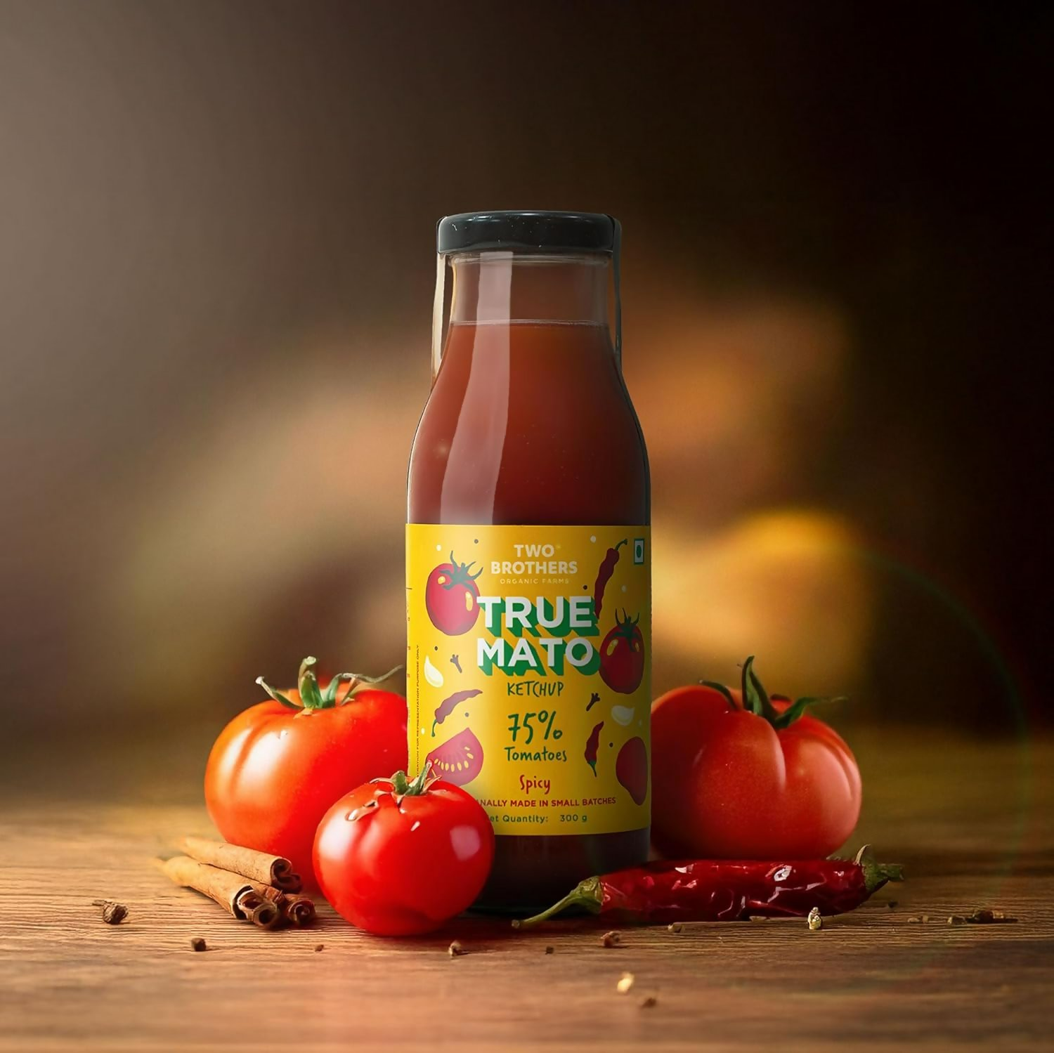 Two Brothers Organic Farms Truemato Ketchup - Spicy - Distacart