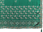 Green Gajji Silk Cord Jari Thread Stone Sequence Saree - Norita Saumya