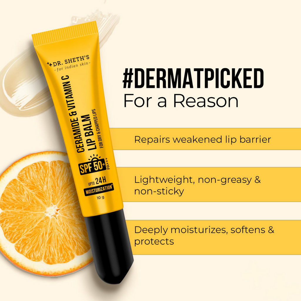 Dr. Sheth's Ceramide & Vitamin C Lip Balm 24H Moisturization