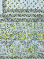 Yufta Yellow and Blue printed kurta with Trouser and Dupatta