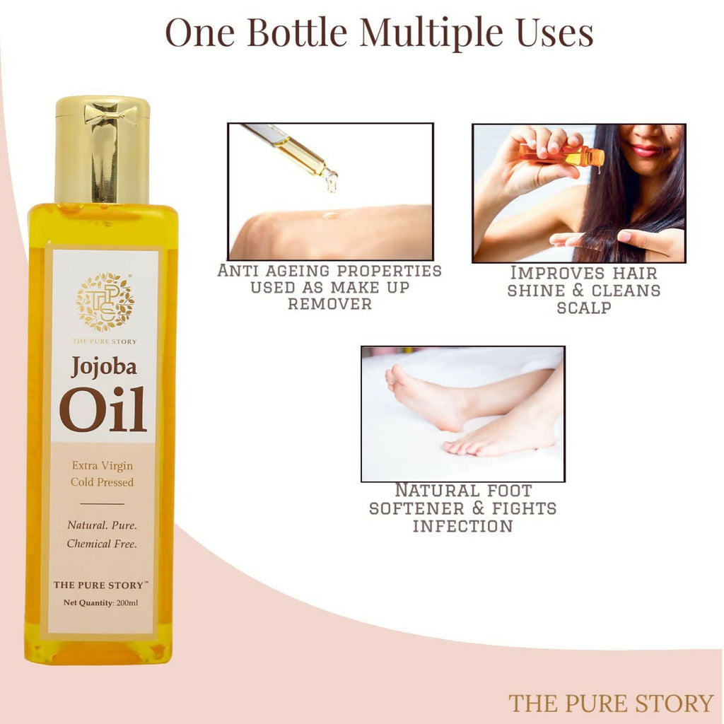 The Pure Story Natural Cold Pressed Jojoba Oil for Hair & All Body parts - Distacart
