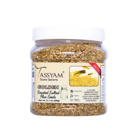 Tassyam Organics Roasted Salted Golden Flax Seed
