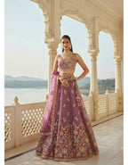 Lehenga Mart Designer Indian Wedding Lehenga Choli-Lavender - Distacart