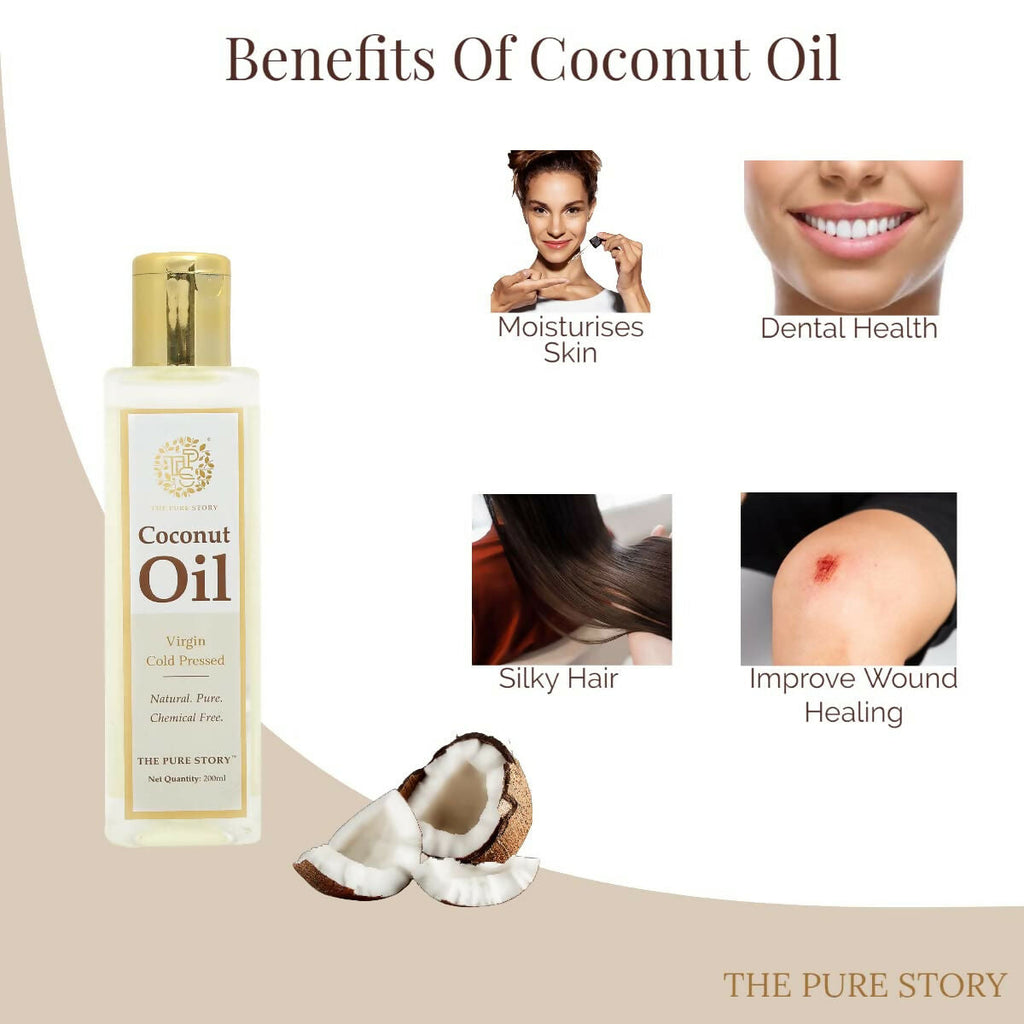 The Pure Story Natural Cold Pressed Coconut Hair Oil - Distacart
