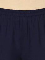 Aniyah Rayon Navy Blue Color Block Print Flared Slip-On Palazzo (AN-178K)