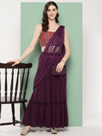 Ahalyaa Printed Ethnic Co-Ords with Draped Dupatta - Distacart