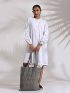 trueBrowns White Cotton Schiffli Short Dress - Distacart