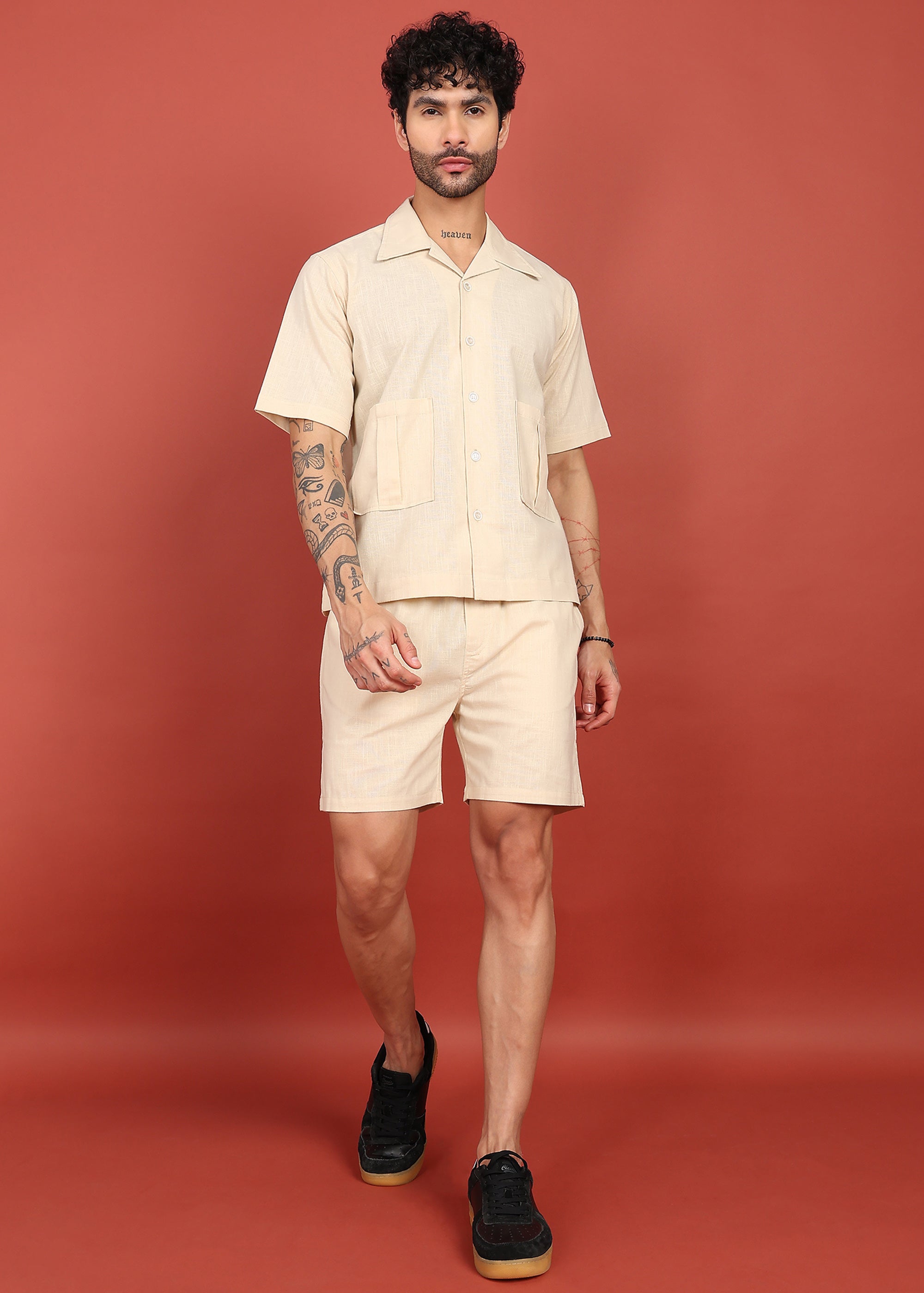 Fabmade The Life Co2. Cotton Linen Relaxed Shirt & Shorts