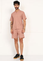 Fabmade Men’S Peach Linen Co-Ord Set
