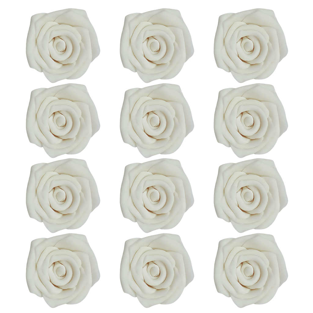 confect edible rose topper edible rose for cake decorations venison white princess roses pack of 12