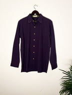 trueBrowns Purple Slub Men's Shirt