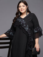 Ahalyaa Floral Bell Sleeves Kurta