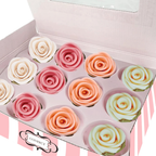 confect sugar roses topper sugar roses for cake decorations cupcakes doughnut edible toppers ombre 3 pack of 12