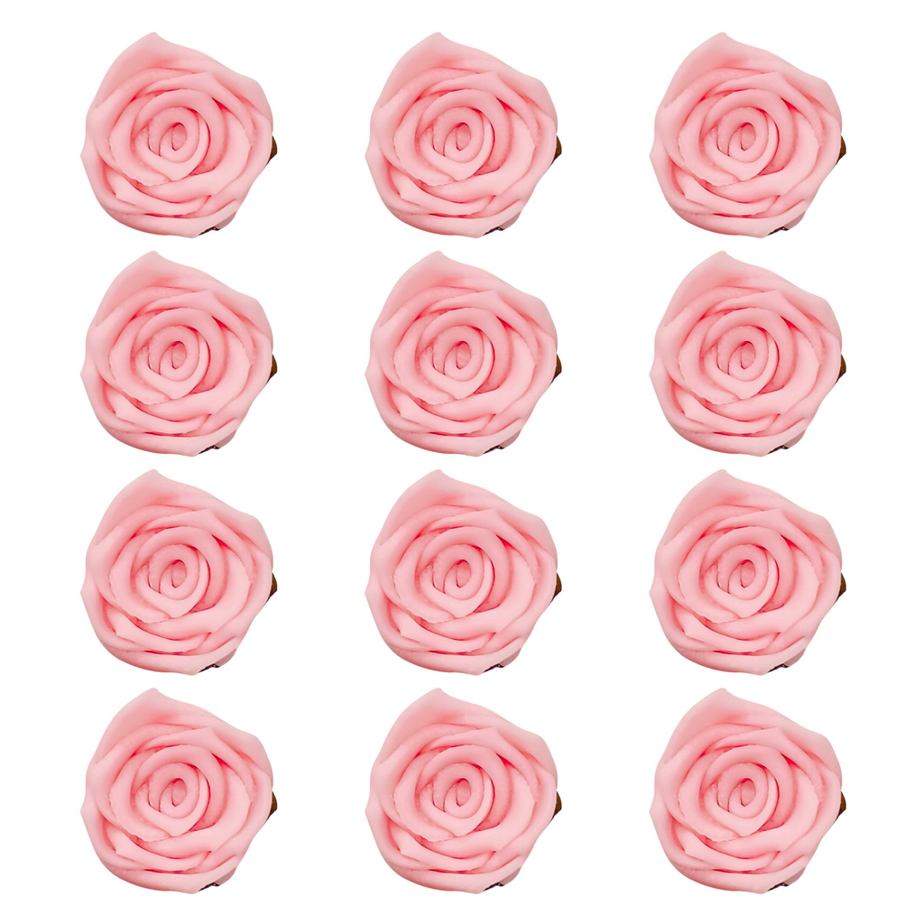 confect sugar roses topper sugar roses for cake decorations edible blush pink rose pack of 12