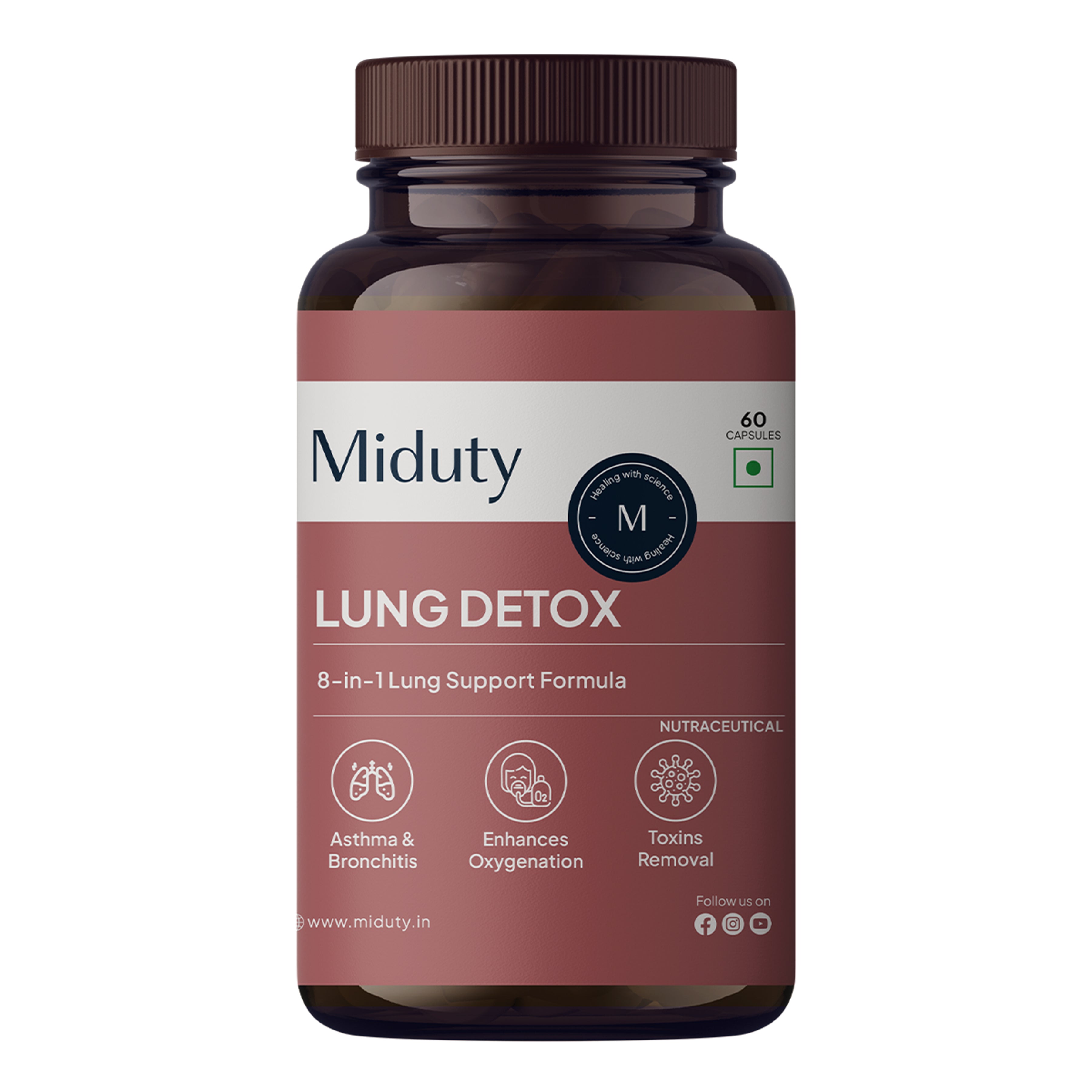 Miduty by Palak Notes Lung Detox Cleanse Supplement Capsules