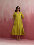 trueBrowns Modal Lime Green Dress - Distacart