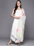 Ahalyaa Floral Embroidered Gotta Patti Pure Cotton Kurta With Palazzos & Dupatta