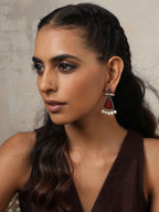 trueBrowns Silver Gold Tone Petal Dangle Earrings - Distacart