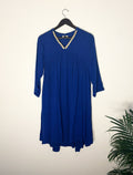 trueBrowns Blue Crinkle Top