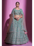 Myra Blue Gota Silk Embroidered Designer Lehenga Choli