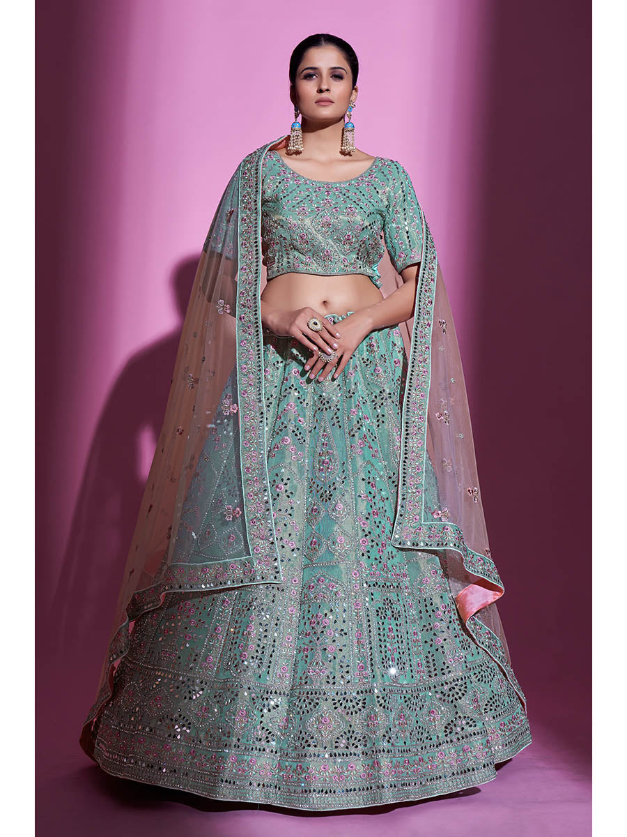 Myra Blue Gota Silk Embroidered Designer Lehenga Choli