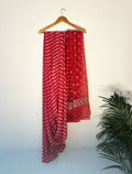 trueBrowns Pink Leheriya Saree
