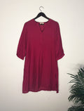 trueBrowns Magenta Pink Muslin Top