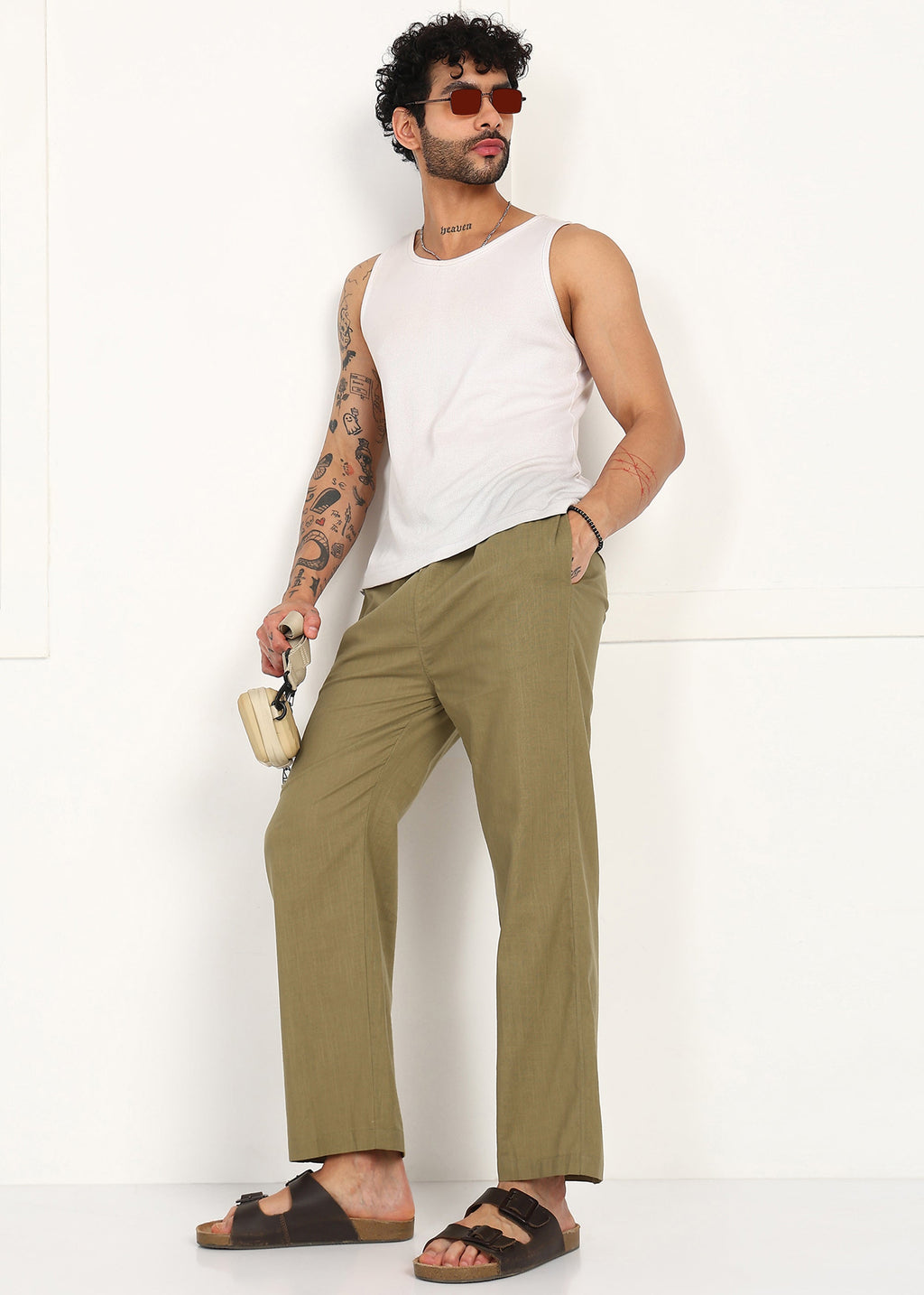 Fabmade Olive Root Linen Pyjama