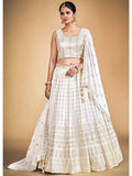 Myra White Georgette Real Georgette Lehenga Choli