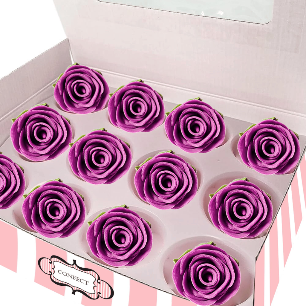 sugar roses for cake cupcake decoration fuchsia pink 120 gms