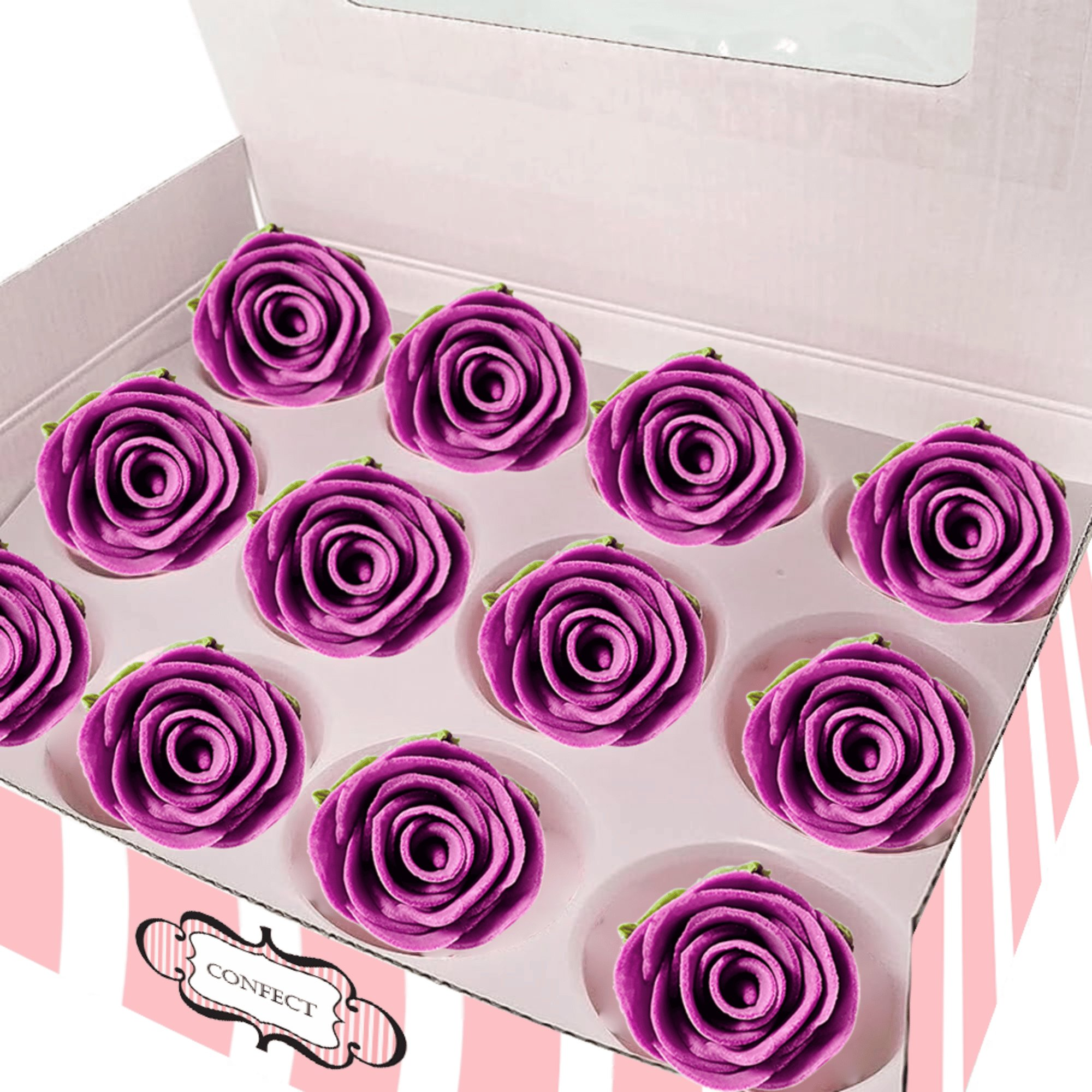 sugar roses for cake cupcake decoration fuchsia pink 120 gms