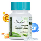 Sprowt Calcium Magnesium Zinc Vitamin D3, B12 & K2 Tablets - Distacart