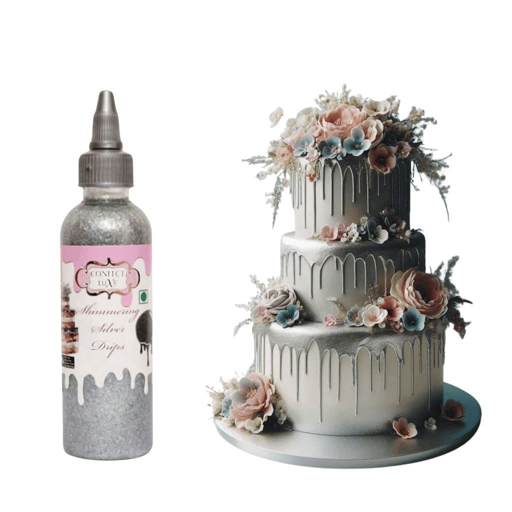 confect shimmering silver drips br b 110 gms b