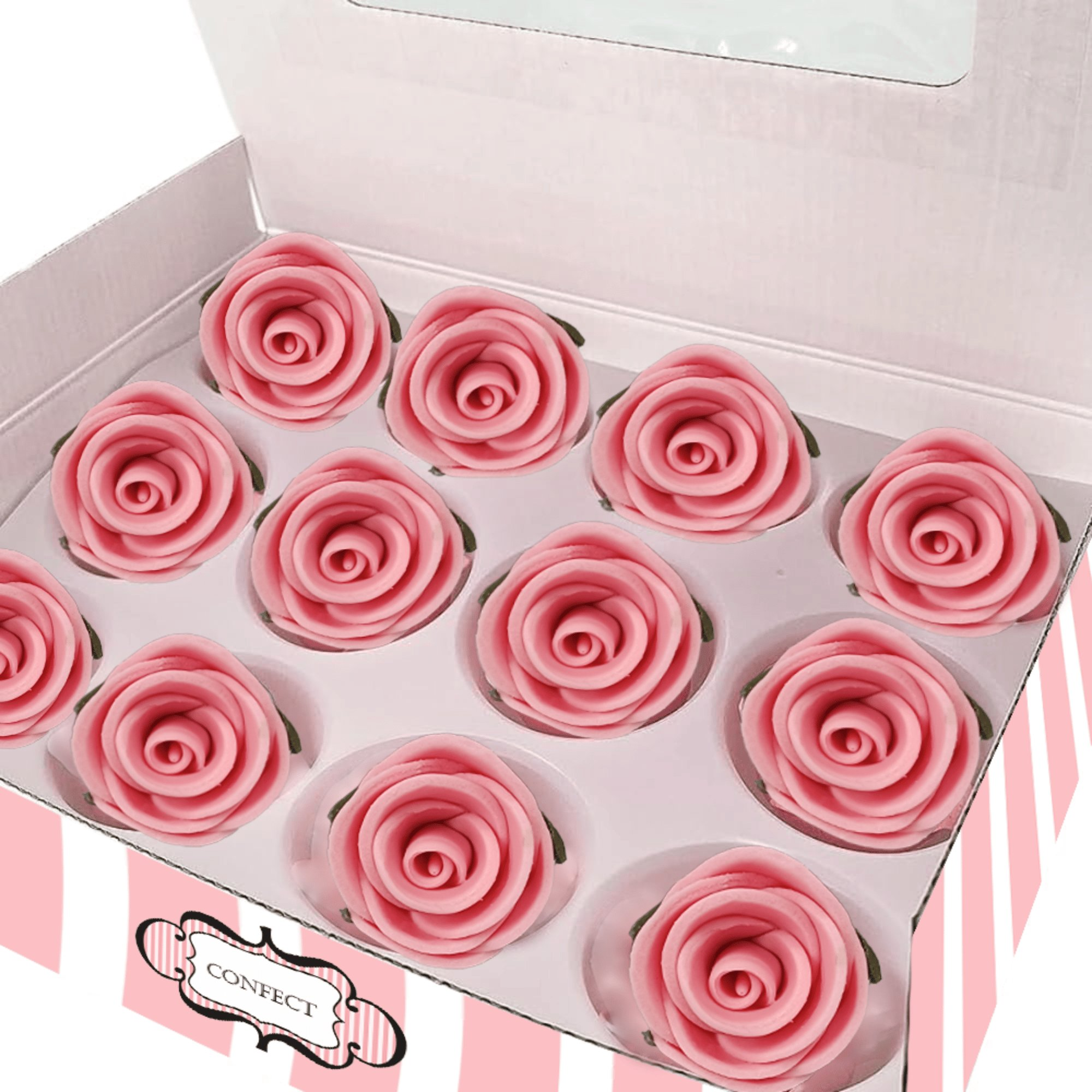 sugar roses for cake cupcake decoration blush pink 120 gms