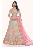 Myra White Soft Net Embroidered Designer Lehenga Choli