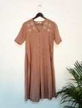 trueBrowns Pink Gauze Dobby Kurta Set - Distacart